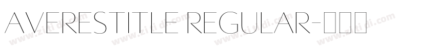 AveresTitle Regular字体转换